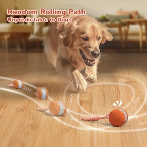 Interactive Dog Toy Automatic Rolling Motion Activated for Boredom Relief - Picture 3 of 7